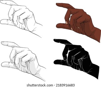 Title: action of hand holding card with index finger and thumb finger