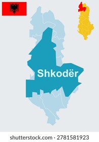 🗺️ Title

Shkodër Albania Map and Flag - Rozafa Castle, Lake Shkodra and Historic Northern Capital Vector Outline