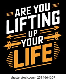 Title:
"Are You Lifting Up Your Life? – Motivational Fitness Tee" 💪🏋️

Description:
"Push yourself to the next level with this motivational ‘Are You Lifting Up Your Life?’ T-shirt! Perfect for gym l