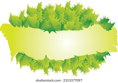 Fondo del título con tierras verdes