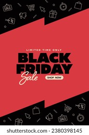 Title background material with design suitable for Black Friday and e-commerce