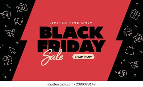 Title background material with design suitable for Black Friday and e-commerce