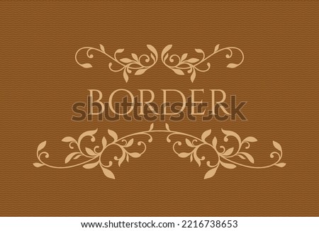 Title border. Classic floral ornament. Decorative elegant frame.