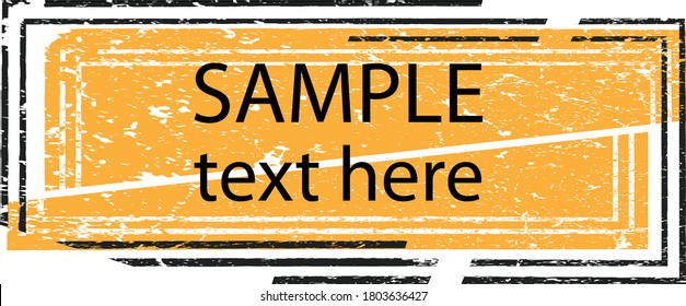 Title box with Place for Text  . Grunge Banner . Vector Design .