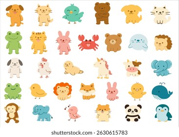 Title
cartoon hand drawn doodle animal collection
