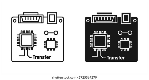 Título: Placa de circuitos com etiqueta de transferência e componentes eletrônicos