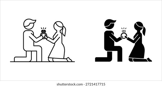 Titel: Ein paar Austausch Ringe während einer Hochzeit Zeremonie mit einem in weiß und das andere in schwarz