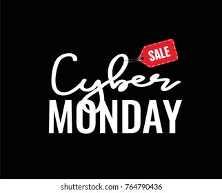 title for Cyber Monday Sale Background for Good Deal Promotion. Cyber Monday Banner and Label for Website