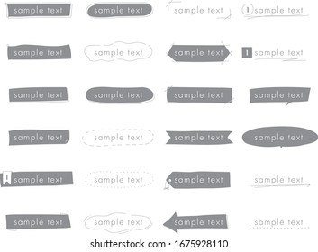 title decoration set line simple handwriting