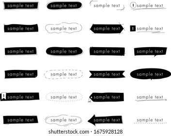 decoración de título línea simple escritura a mano