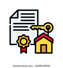 Ícone de Ação de Título Ilustração do Vetor de Cor Linear
