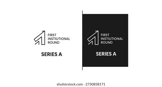 Titel: Erste institutionelle Runde Serie A Investition mit einem Aufwärtspfeil