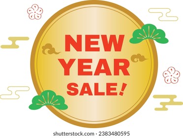 Title frame design of New Year Sale