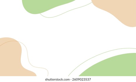 Title frame with natural abstract fluid shape