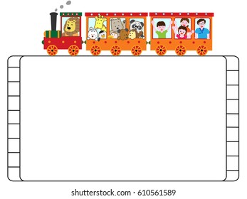 The title frame of the steam locomotive of the zoo.