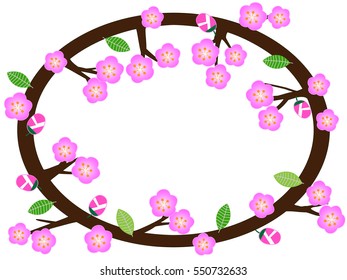 The title frame of the tree of peach.
