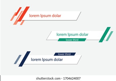 Title Geometric Modern Lower Third Banner Template