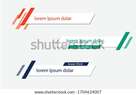 Title Geometric modern lower third banner template