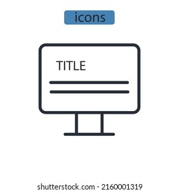 title icons  symbol vector elements for infographic web