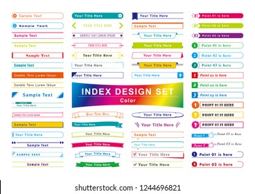 Title Index Tmplete Set Color