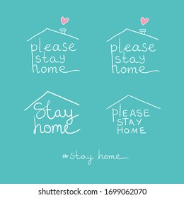 Title lettering, Please Stay Home