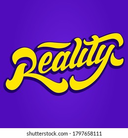 Title in lettering for various use "reality"