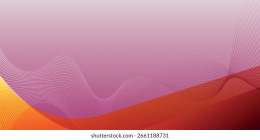 Título: Fondo de onda degradada rosa púrpura claro con líneas abstractas fluidas, estilo minimalista moderno para diseño tecnológico, presentaciones, Anuncios y elementos visuales elegantes.
