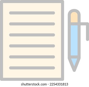 Title Line Filled Light Vector Icon Design