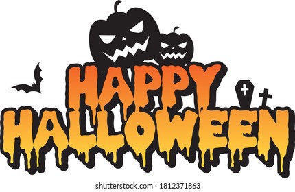 Das Titellogo-Design des Halloween