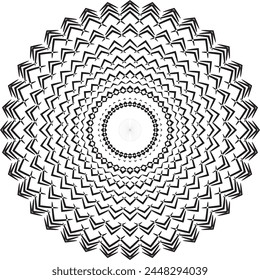 Title Mandala decorative round ornament. Can be used for greeting card, phone case print, etc. Hand drawn background, vector isolated on white.