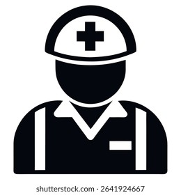 Title:
Medical Emergency Responder and Paramedic Professional vector icon design