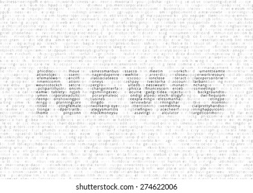 Title NEWS coded by many words code list, vector illustration