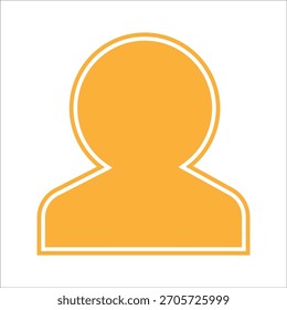 Title: Orange user profile icon silhouette

