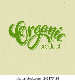 Title Organic. Vector Handmade lettering