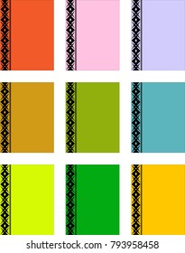 Title page background design set.