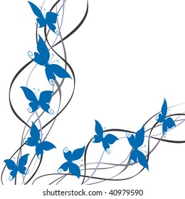  title page butterfly and line