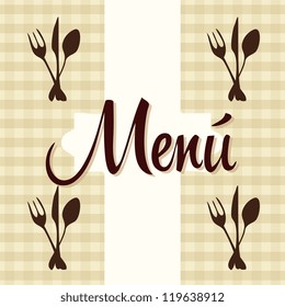 Title page of menu, with vintage background
