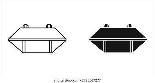 Title: A pair of identical black and white computer server rack units with front and side views