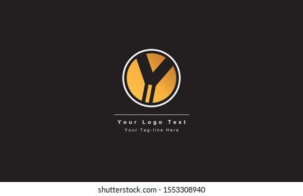 Title:
Premium Vector Y Letter Logo in two color variations. Beautiful Logotype design for company branding.
 Elegant identity design in white and gold.