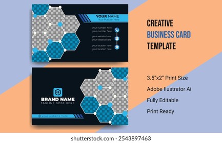 Title	
Professional Business Card Template: Modern, Stylish Design for Corporate Business, Visiting Card.