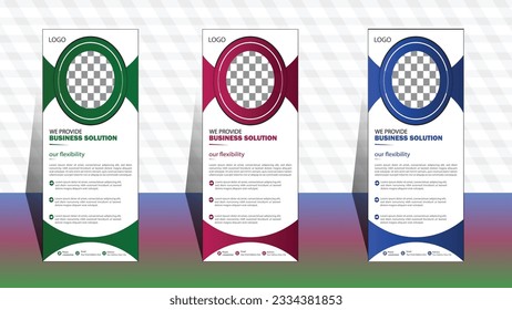 Title	
Roll up banner template. layout corporate roll up banner signage standee template. professional corporate roll up banner design.