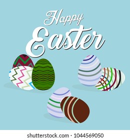 title saying Unbelievable Easter. Pascoa Easter Logotype. Colorful Eggs Composition. Packed Chocolate Eggs. Brazilian Easter Design