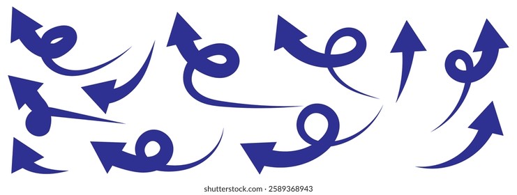 Title	
Sharp curved arrow icon. Black rounded arrow. Direction pointer pointing up