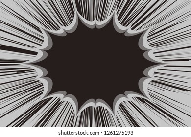 Title space with sense of speed, American comic-like message space, explosion concentration line