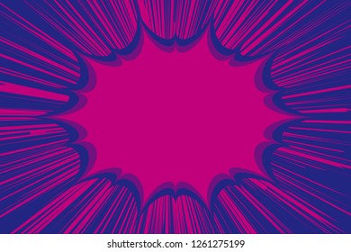 Title space with sense of speed, American comic-like message space, explosion concentration line
