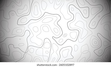 Title: Topographic map lines background. Topographic map lines, contour background. Geographic abstract grid lines. World map Template. Stock vector. Topography relief. Abstract vector illustration.