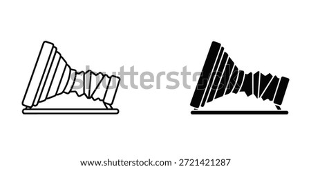 Title: Two black and white of a pencil on a smartphone screen