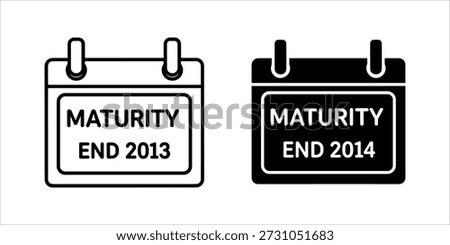 Title: Two black and white showing a calendar with the text 