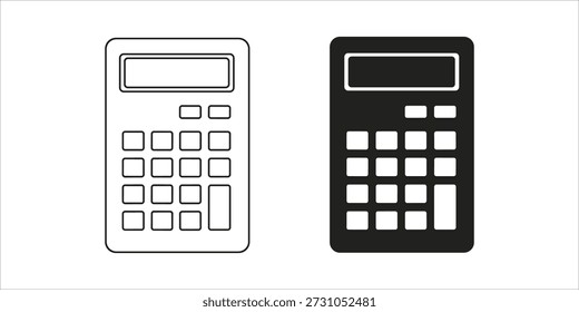 Título Dos calculadoras con diferentes combinaciones de colores, una blanca y otra negra sobre fondo blanco.eps
