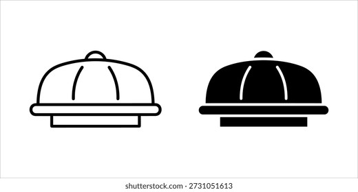 Title: Two chef hats in black and white on a white background